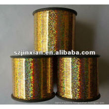 colorful glittering gold metallic thread